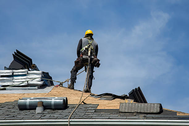 Professional Gutter Installation technician working in Adrian, MN